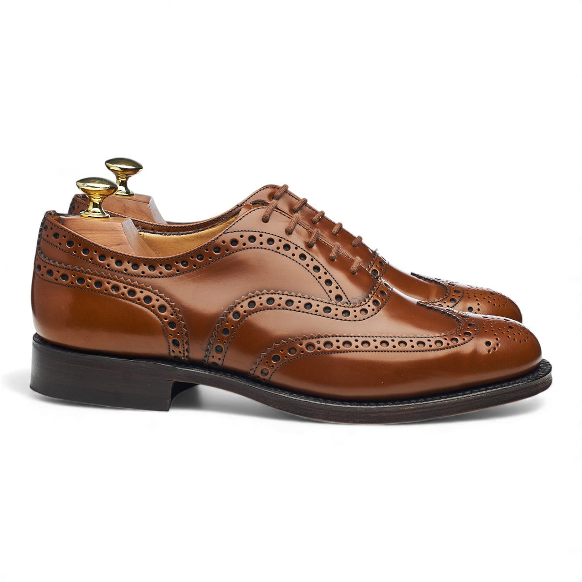 'Burwood' Tan Brown Leather Oxford Brogues UK 7 G