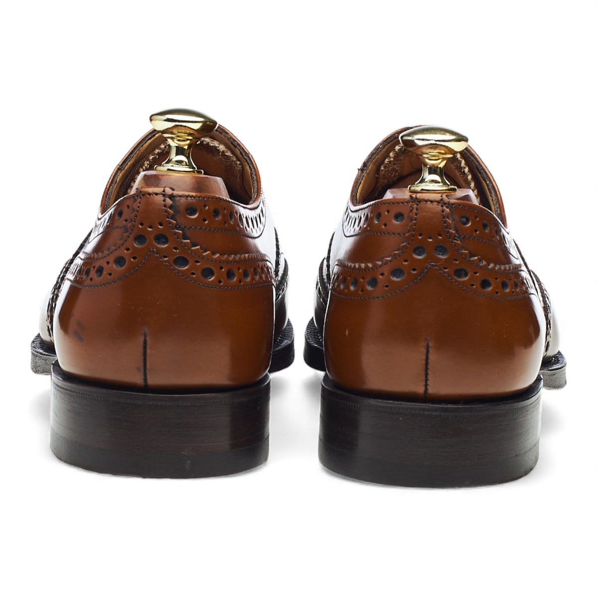 'Burwood' Tan Brown Leather Oxford Brogues UK 7 G