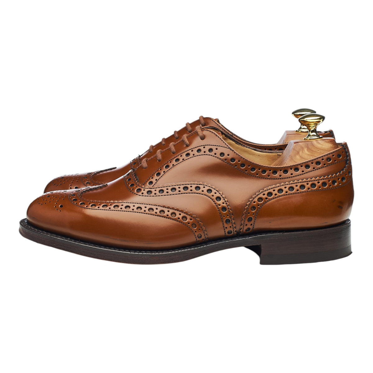 'Burwood' Tan Brown Leather Oxford Brogues UK 7 G
