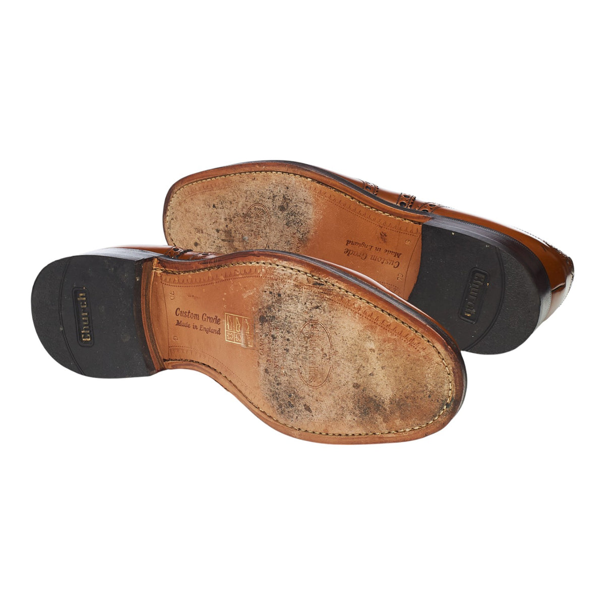 'Burwood' Tan Brown Leather Oxford Brogues UK 7 G