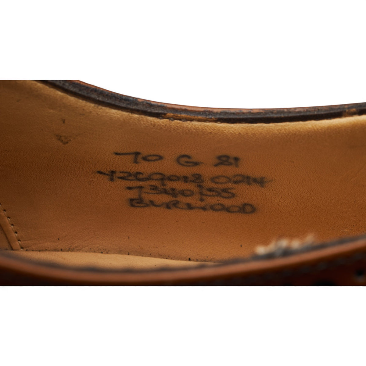 'Burwood' Tan Brown Leather Oxford Brogues UK 7 G