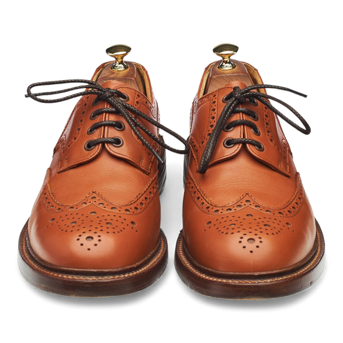 'Appleby' Tan Brown Leather Derby Brogues UK 10 FX
