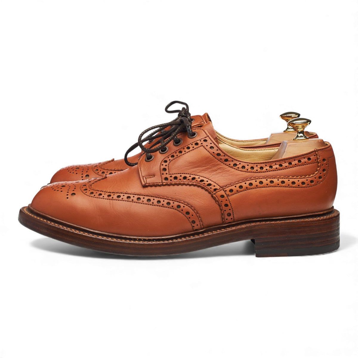 'Appleby' Tan Brown Leather Derby Brogues UK 10 FX