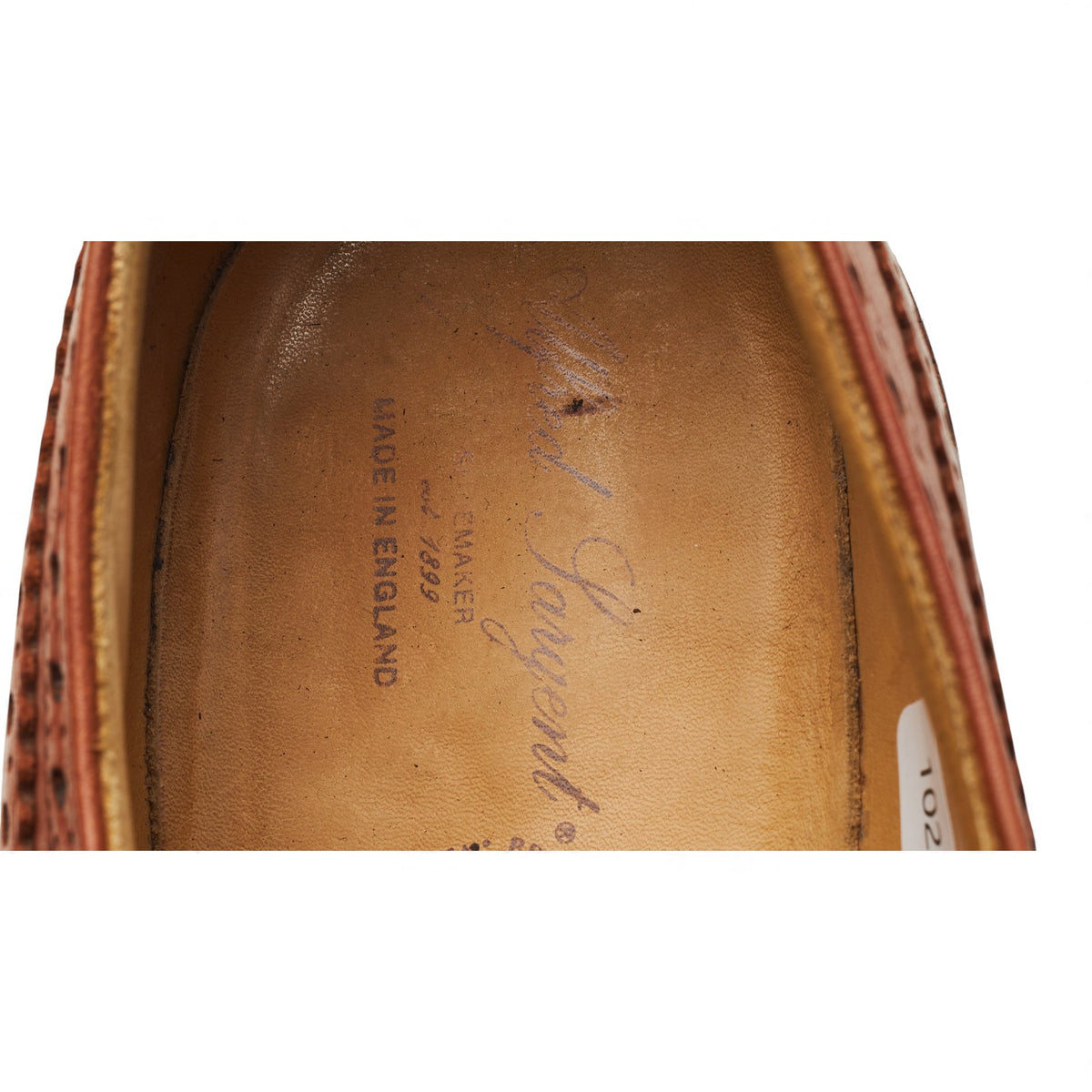 'Appleby' Tan Brown Leather Derby Brogues UK 10 FX