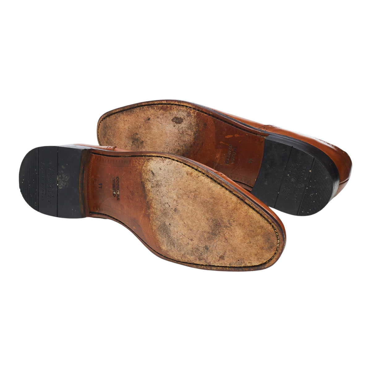 Tan Brown Leather Oxford Brogues UK 11 F