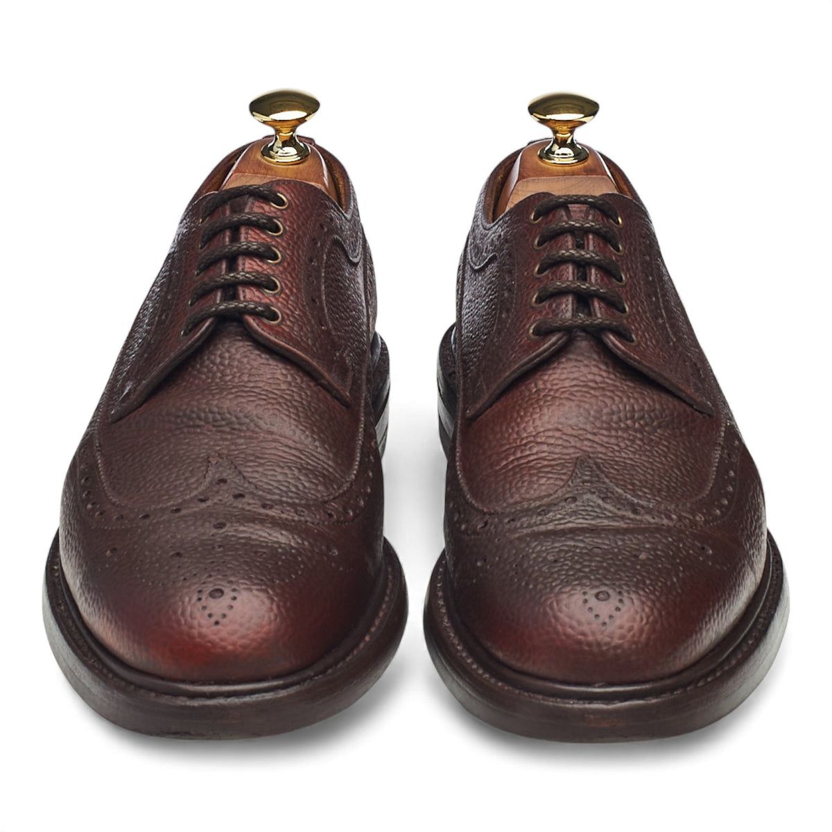 Herring 'Grassmere' Dark Brown Grain Leather Derby Brogues UK 7 F