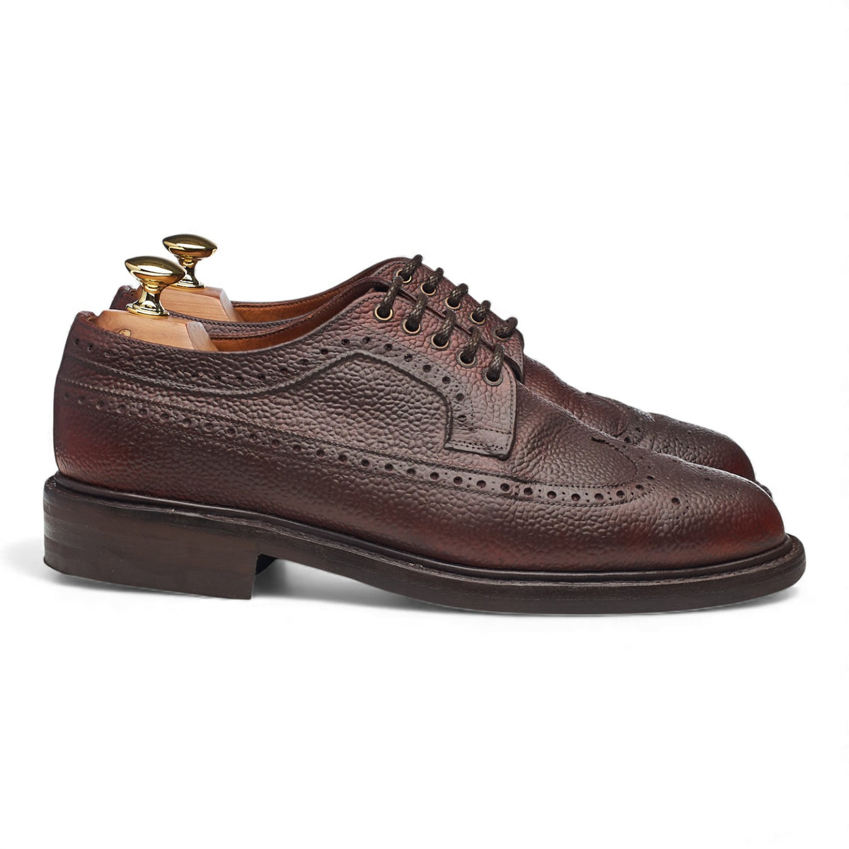 Herring 'Grassmere' Dark Brown Grain Leather Derby Brogues UK 7 F