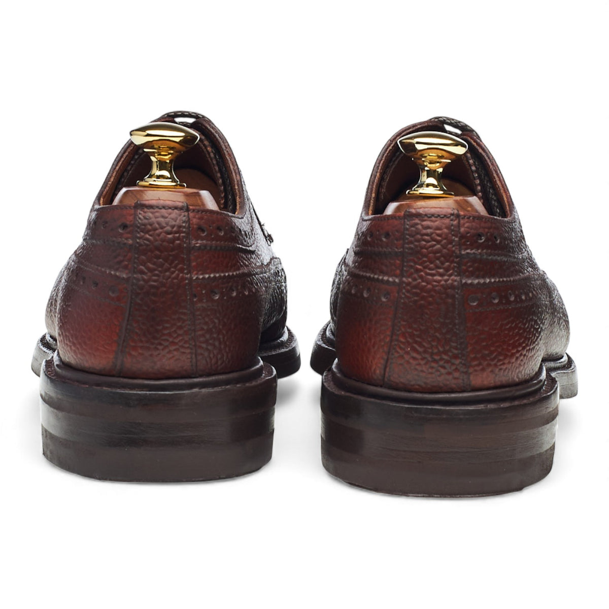 Herring 'Grassmere' Dark Brown Grain Leather Derby Brogues UK 7 F