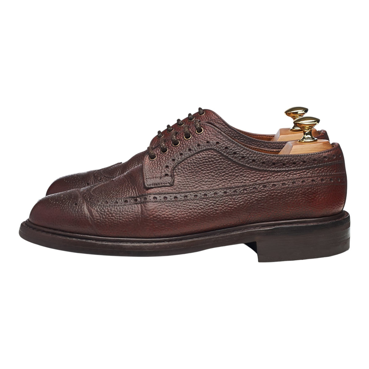 Herring 'Grassmere' Dark Brown Grain Leather Derby Brogues UK 7 F