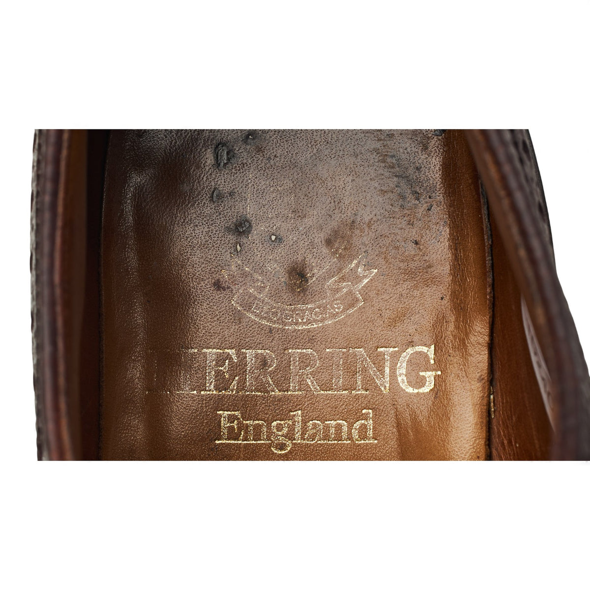 Herring 'Grassmere' Dark Brown Grain Leather Derby Brogues UK 7 F