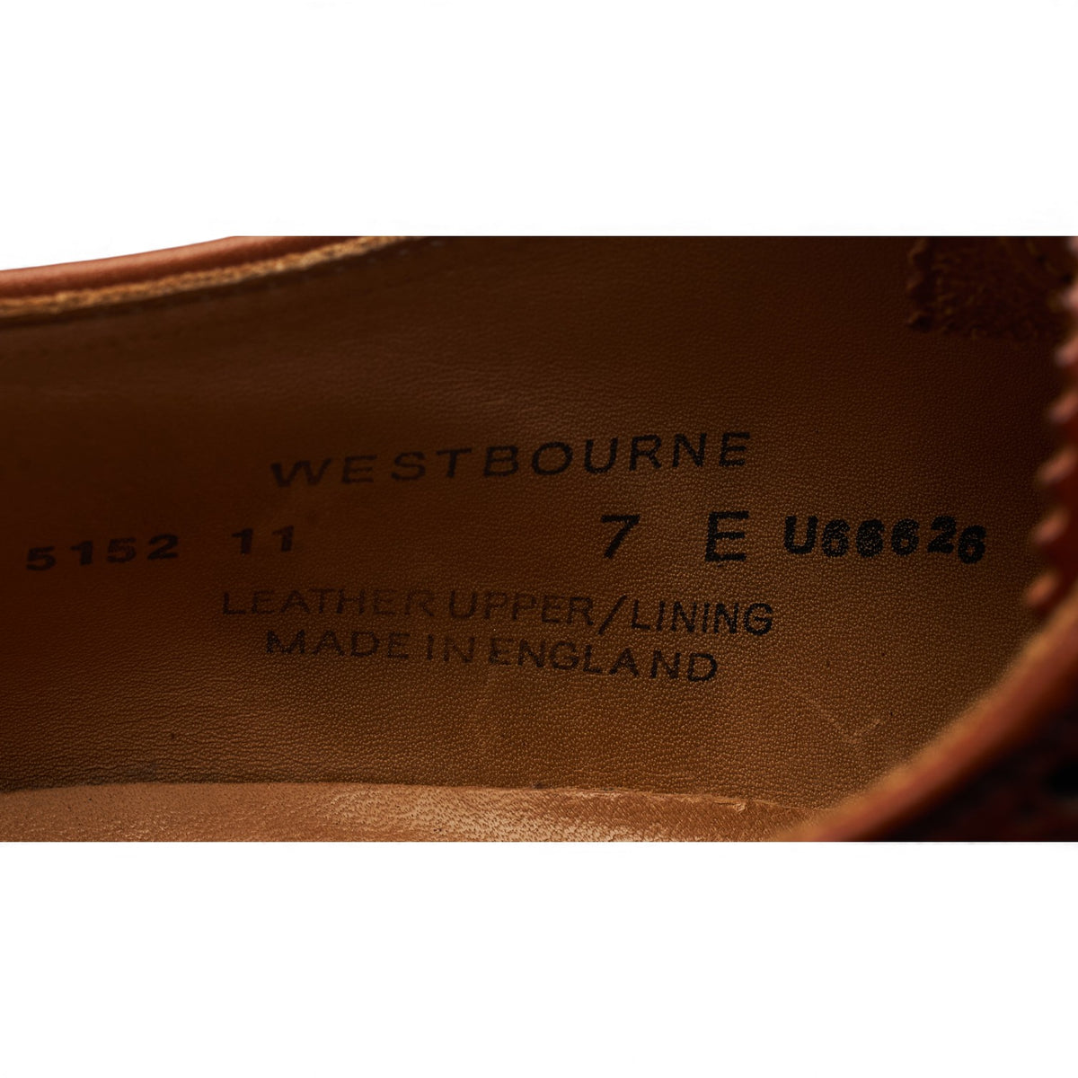 'Westbourne' Tan Brown Leather Oxford UK 7 E