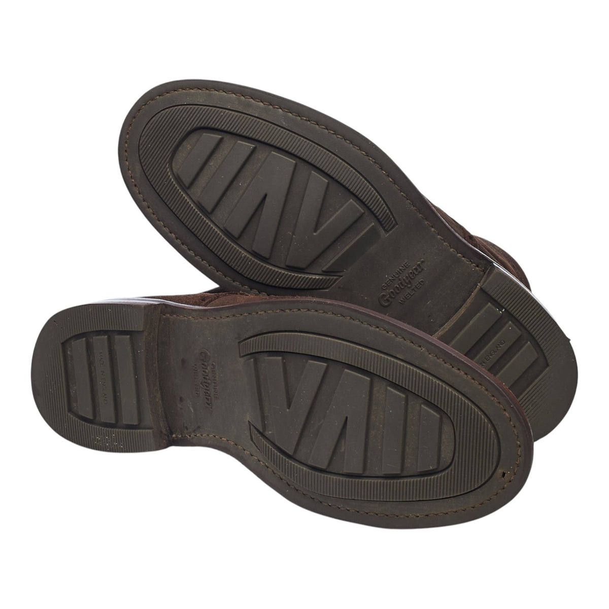 1880 'Bedale' Dark Brown Waxed Suede Brogue Boots UK 8 G