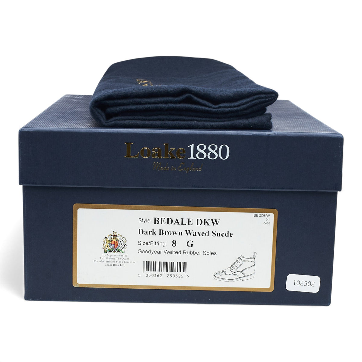 1880 'Bedale' Dark Brown Waxed Suede Brogue Boots UK 8 G