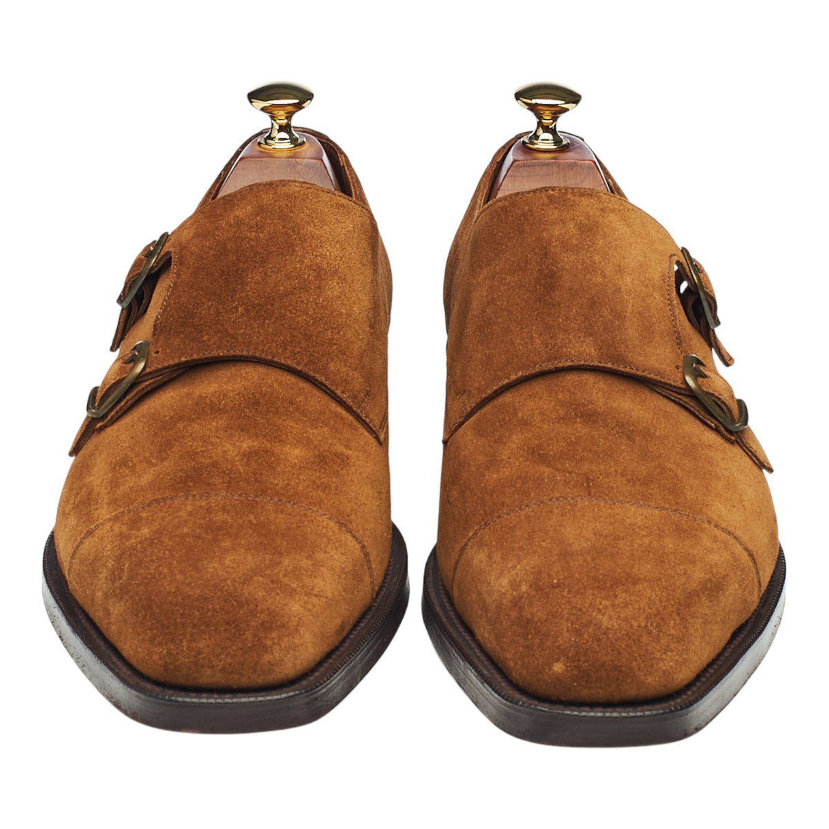 'Westminster' Snuff Brown Suede Double Monk Strap UK 10 D