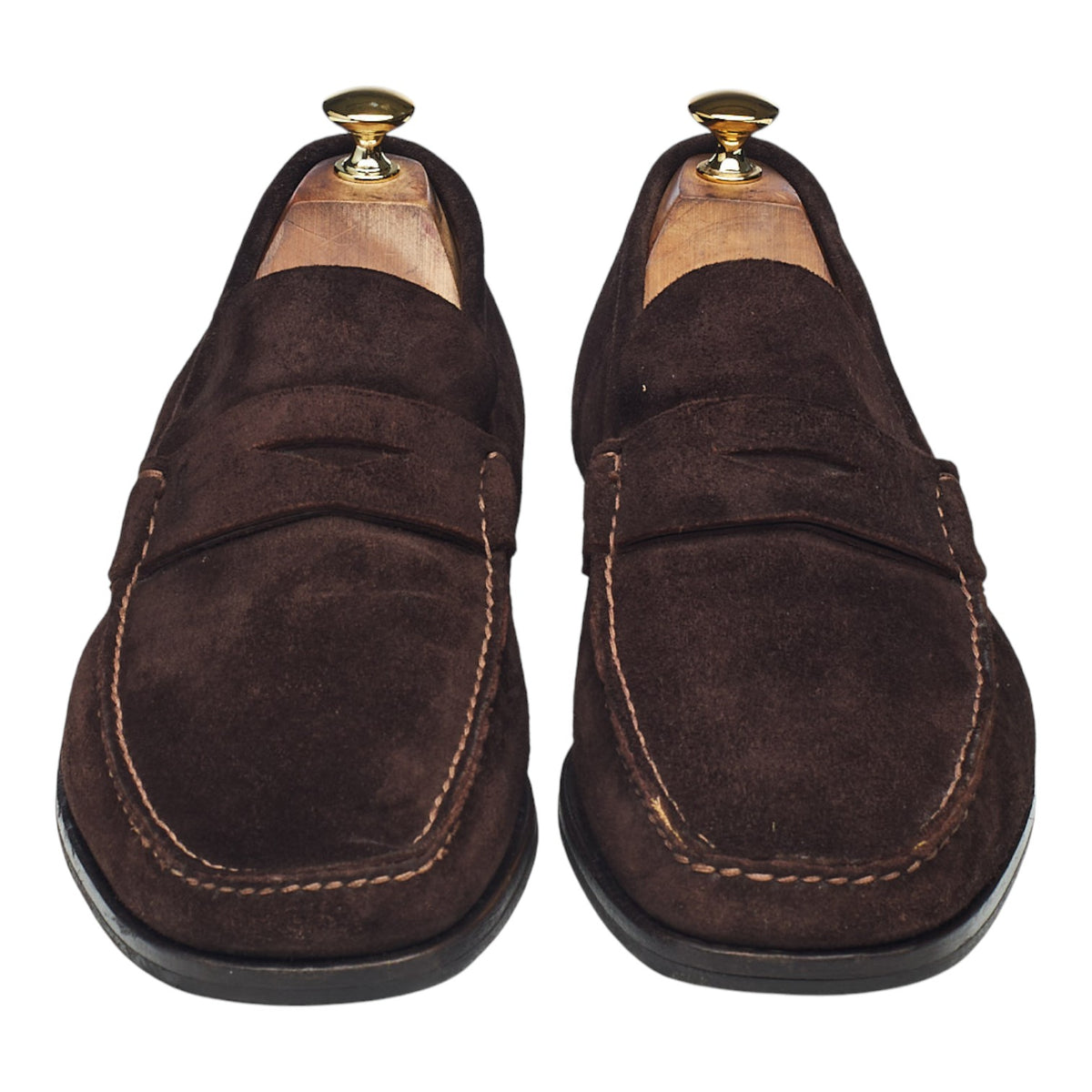 'Lemar' Dark Brown Suede Loafers UK 11 F