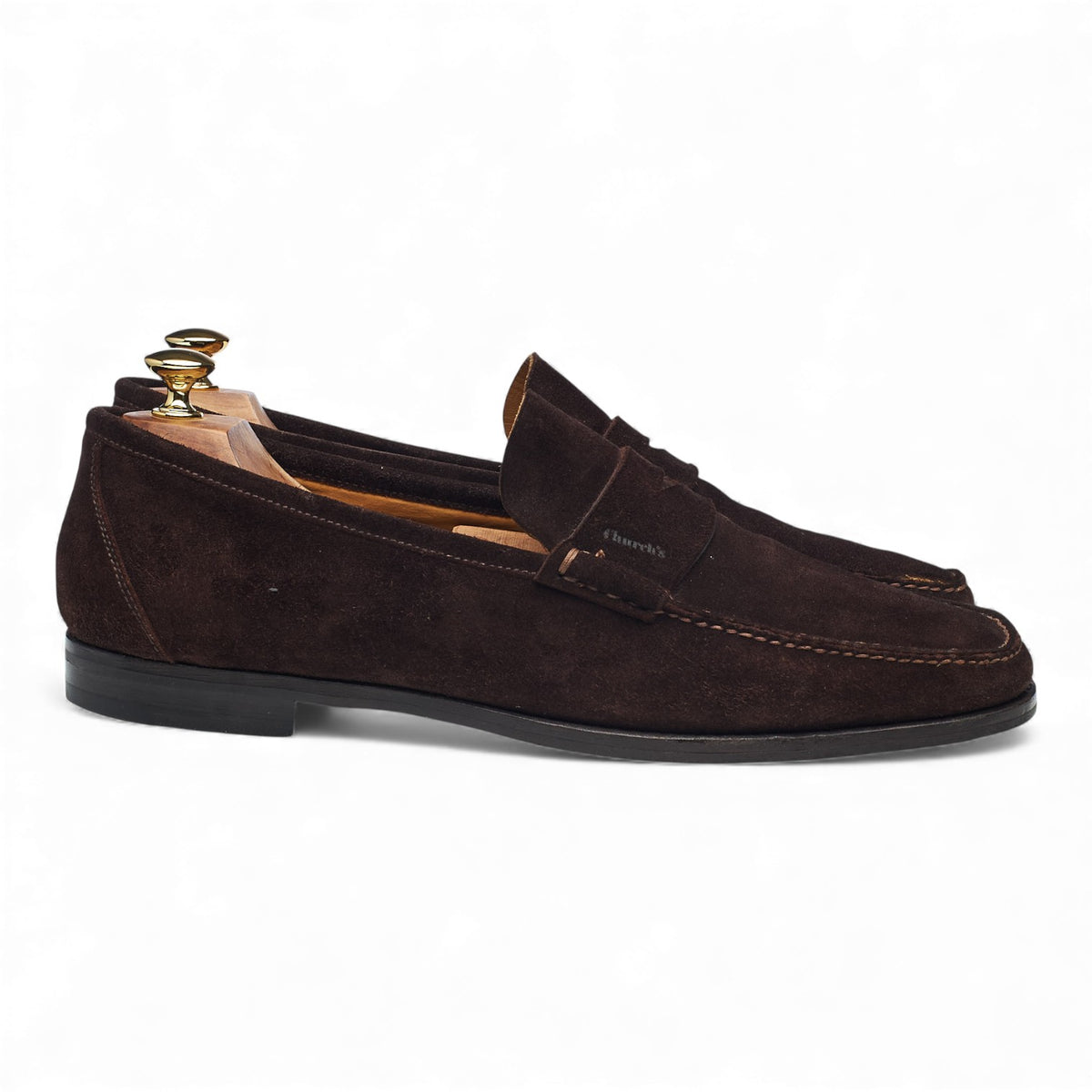 'Lemar' Dark Brown Suede Loafers UK 11 F