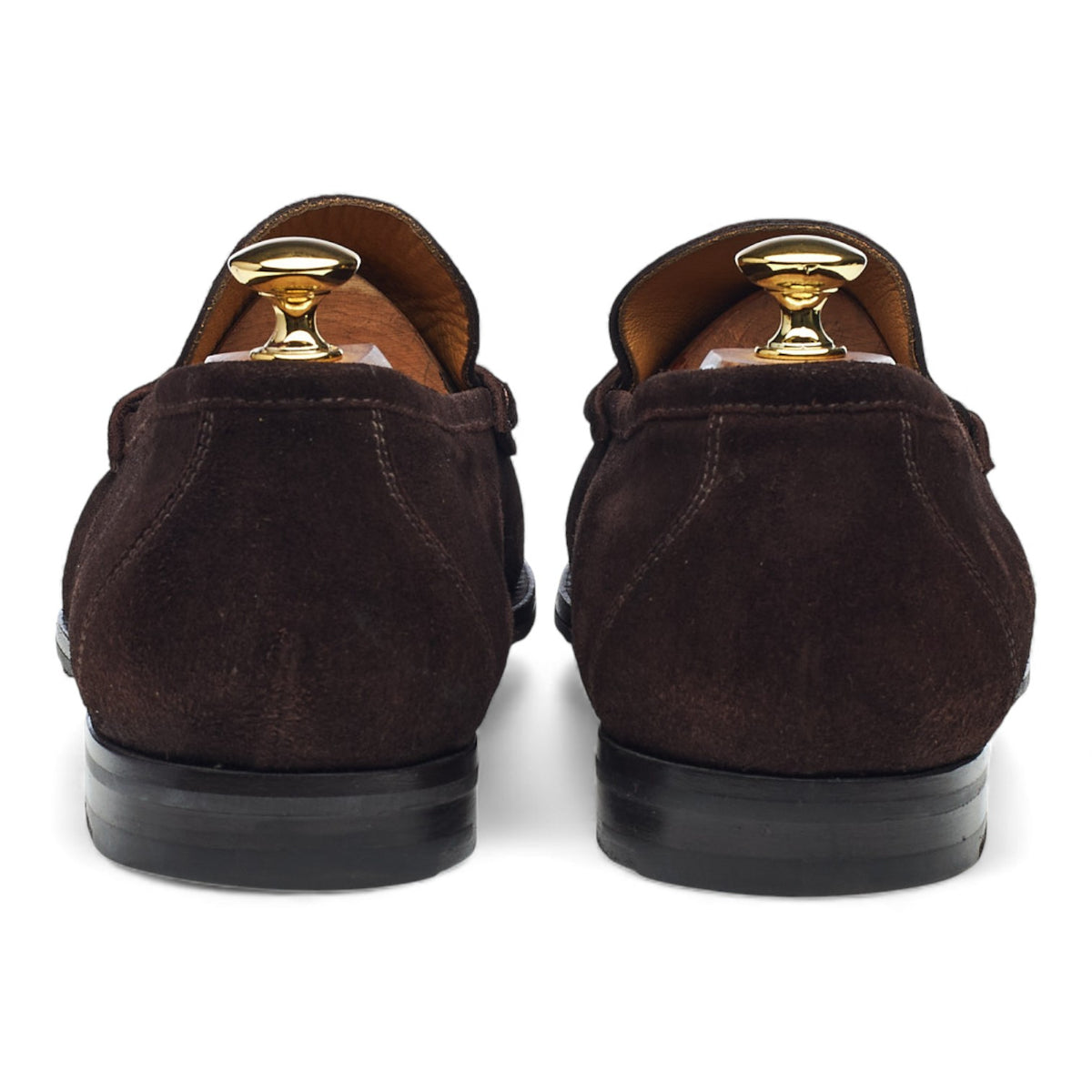 'Lemar' Dark Brown Suede Loafers UK 11 F