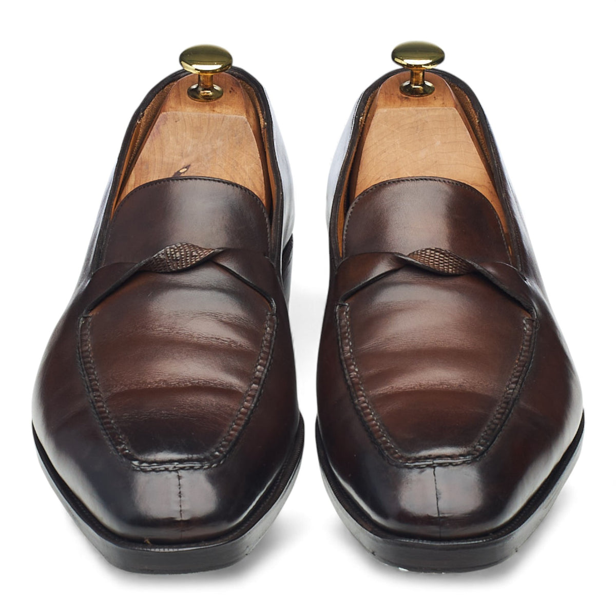 'Avignon' Dark Brown Leather Loafer UK 8 F