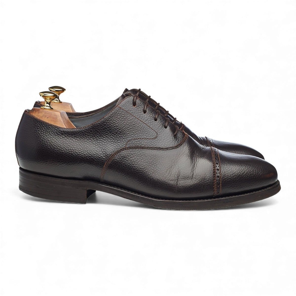 Dark Brown Grain Leather Oxford UK 11 F