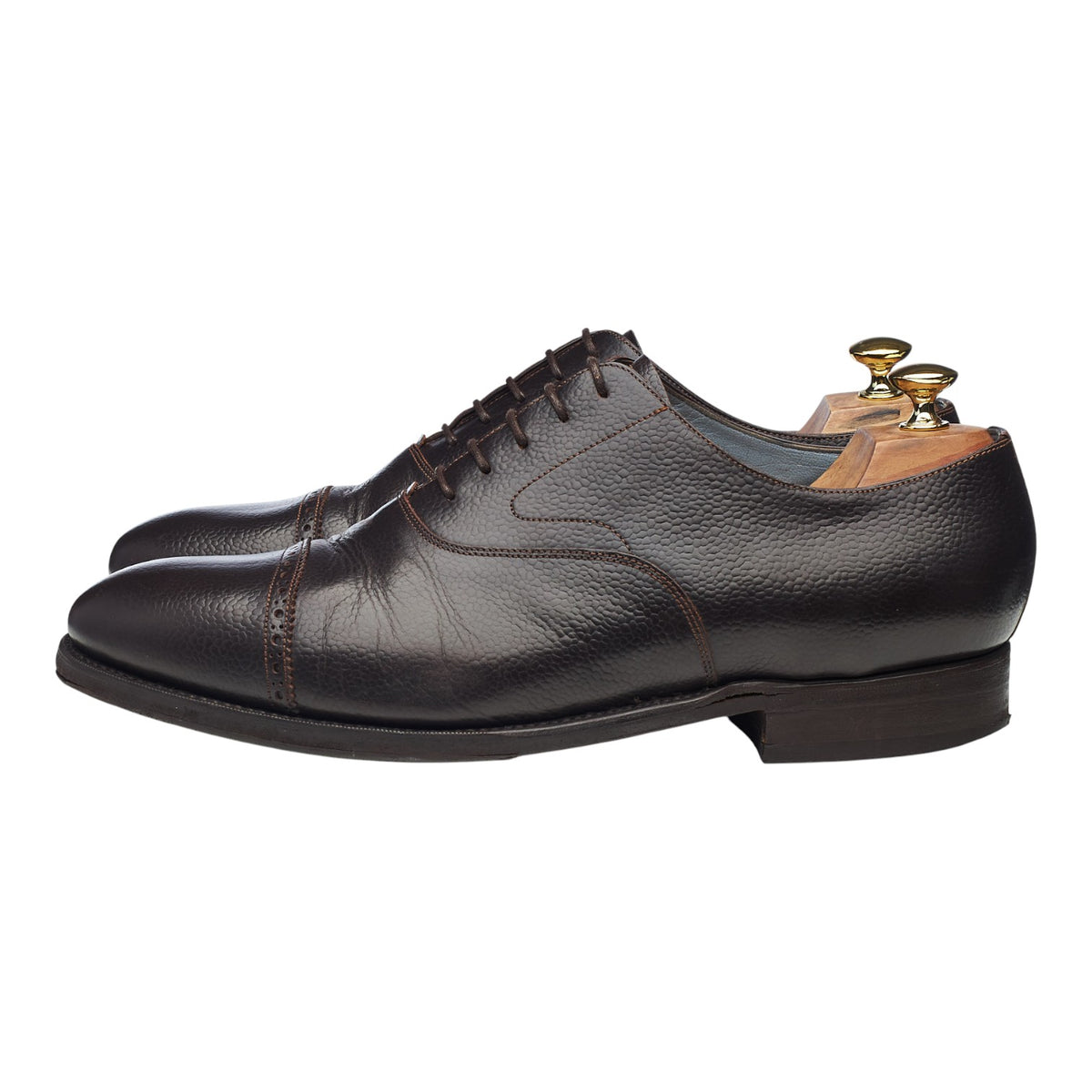 Dark Brown Grain Leather Oxford UK 11 F