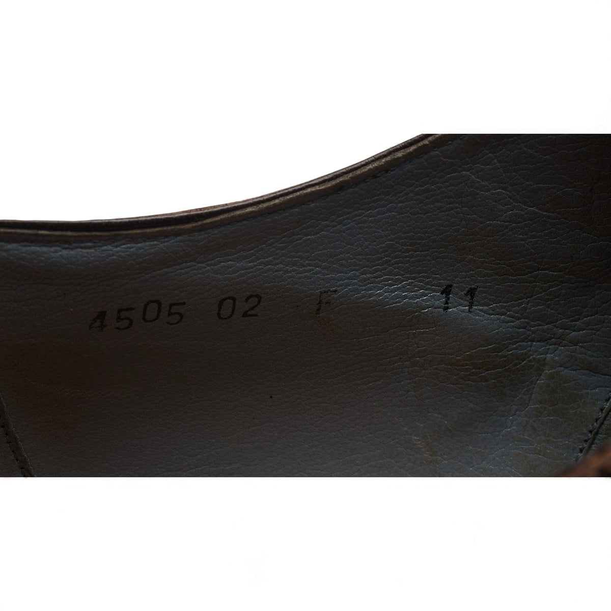 Dark Brown Grain Leather Oxford UK 11 F