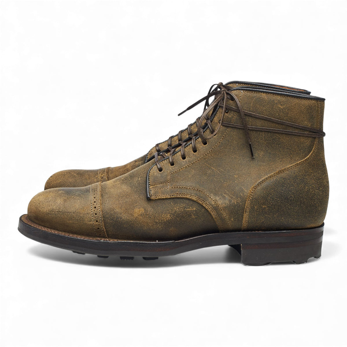 Mojave Brown Waxed Suede Service Boots UK 6.5 E