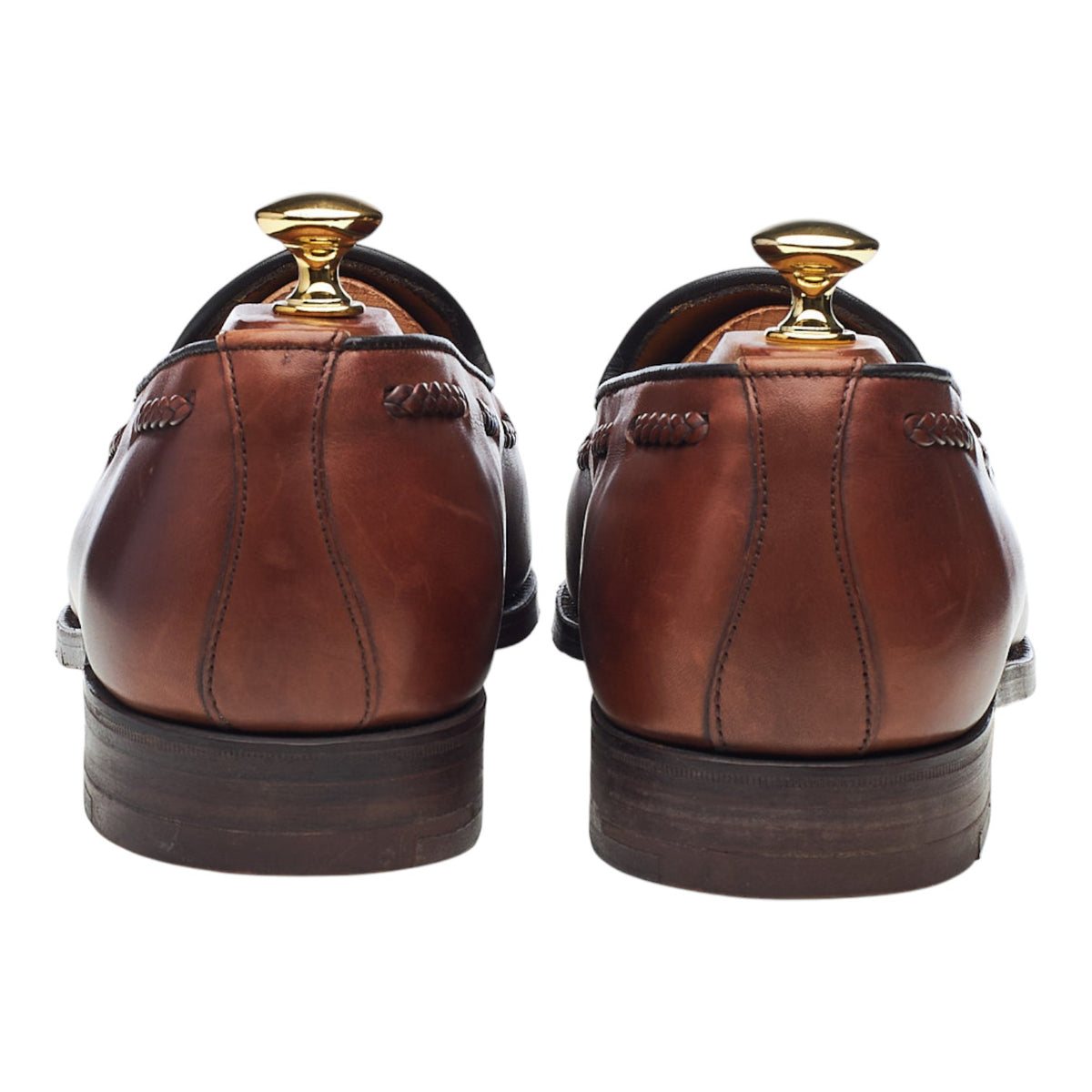 'Lamport' Brown Leather Tassel Loafers UK 9 EX