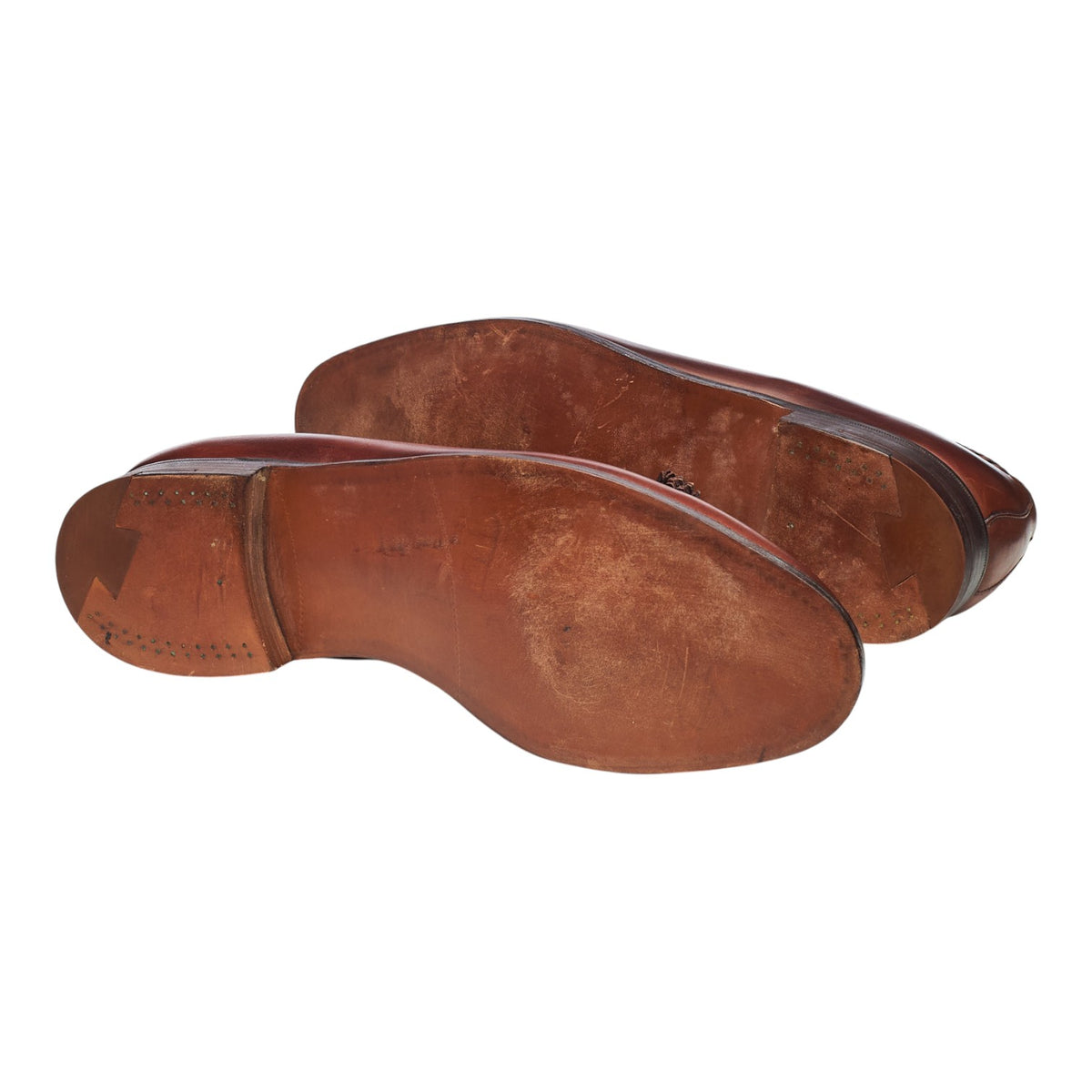 'Lamport' Brown Leather Tassel Loafers UK 9 EX