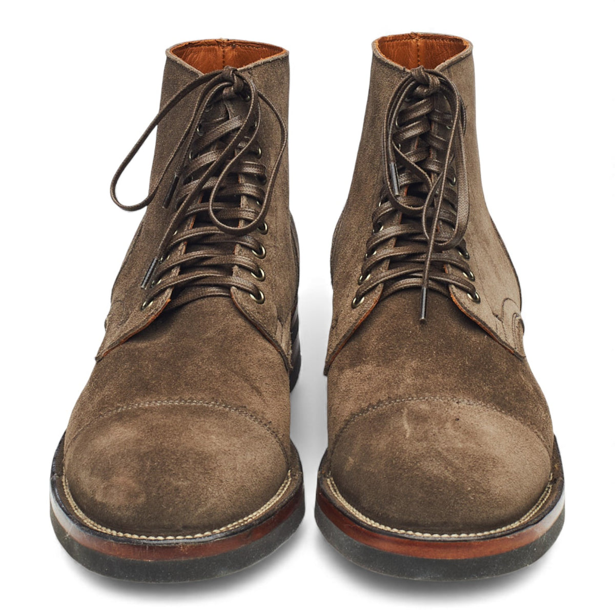 Brown Suede Service Boots UK 6.5 D