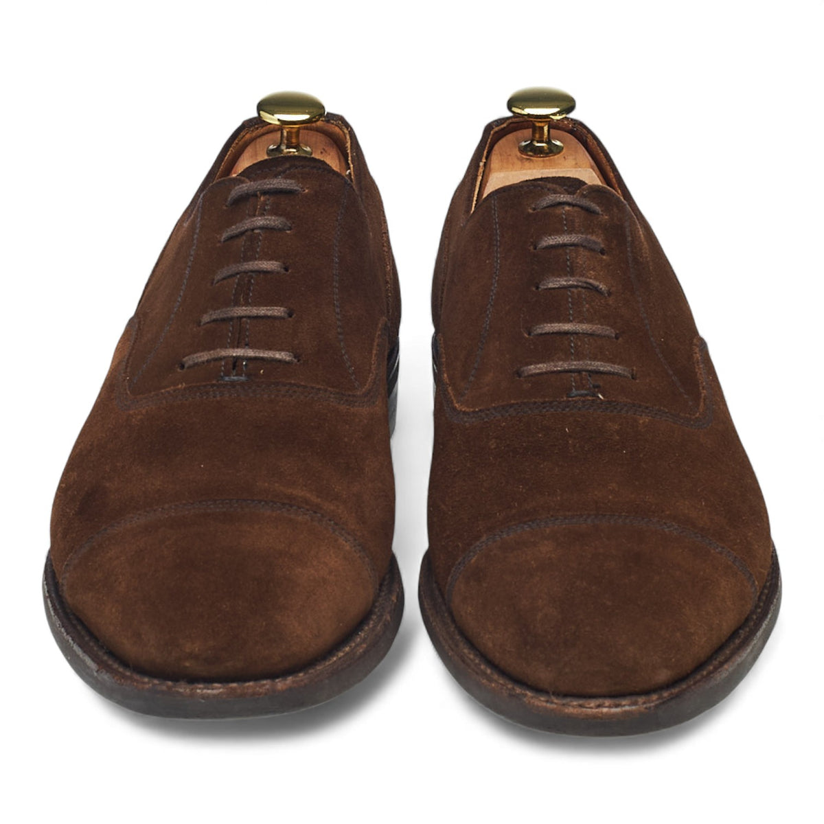 'Magnolia' Brown Suede Oxford UK 8 E
