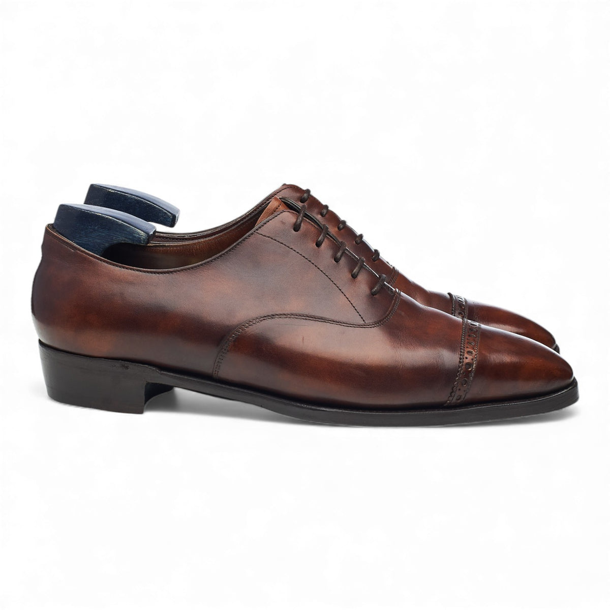 'Nakagawa' Bourbon Brown Museum Leather Oxford UK 7 E