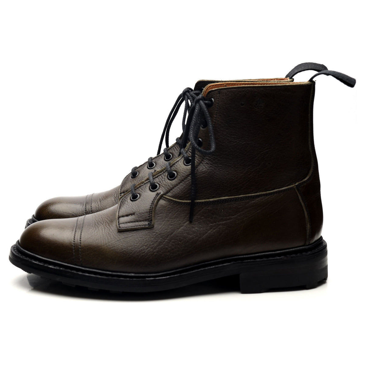 &#39;Grassmere&#39; Dark Green Kudu Leather Boots UK 9.5