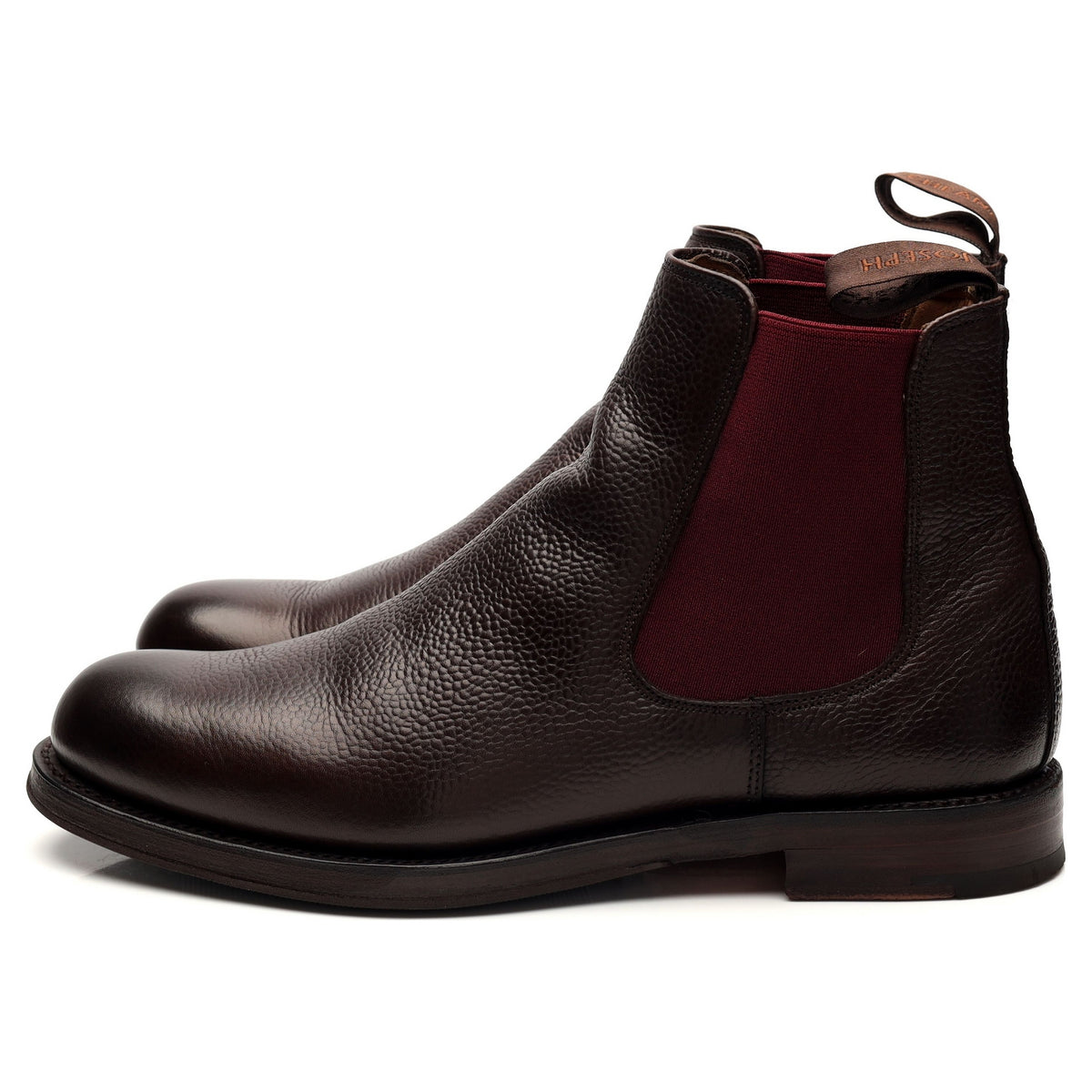 &#39;Barnes II&#39; Dark Brown Grain Leather Boots UK 7 F