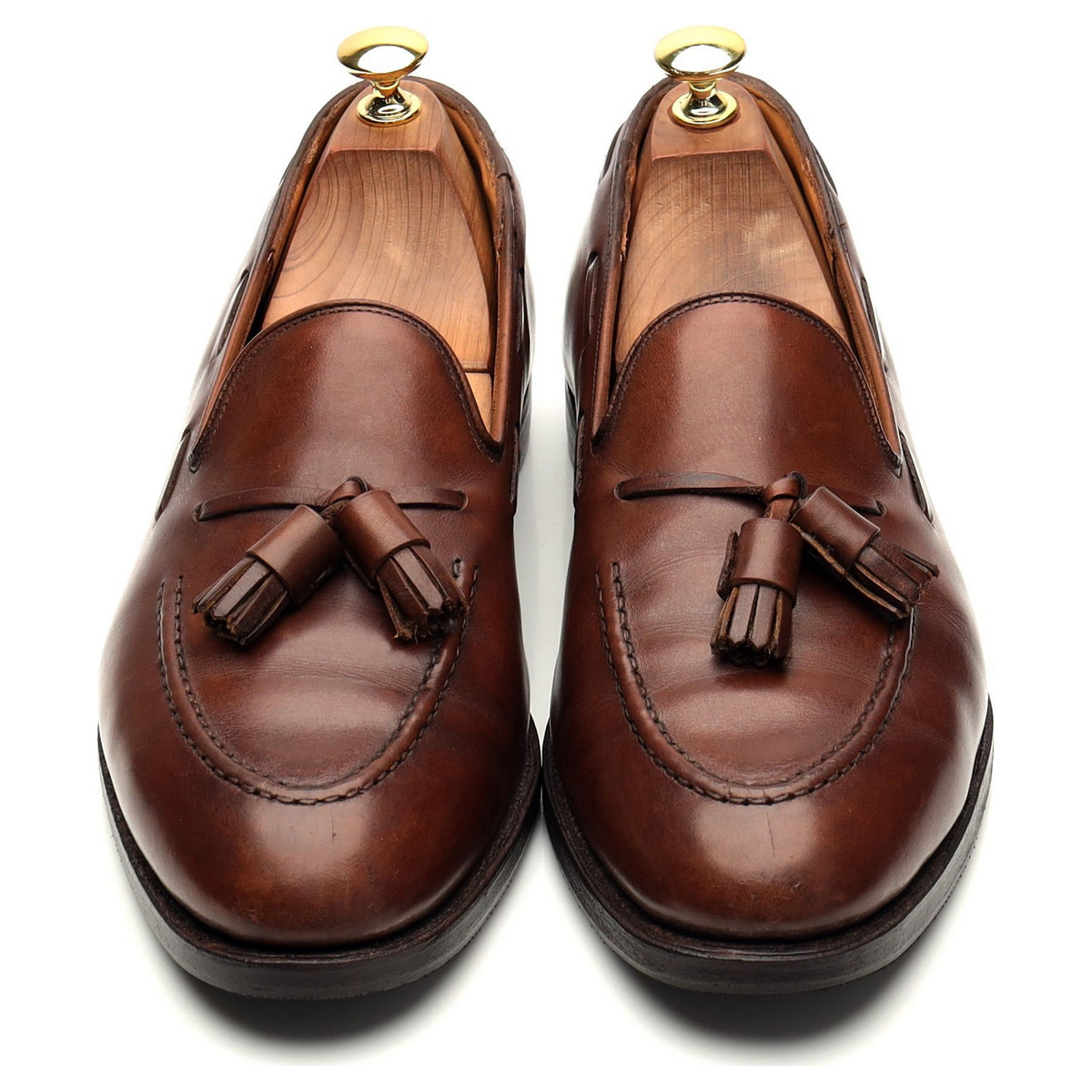 &#39;Cavendish 2&#39; Brown Leather Tassel Loafers UK 8.5 E