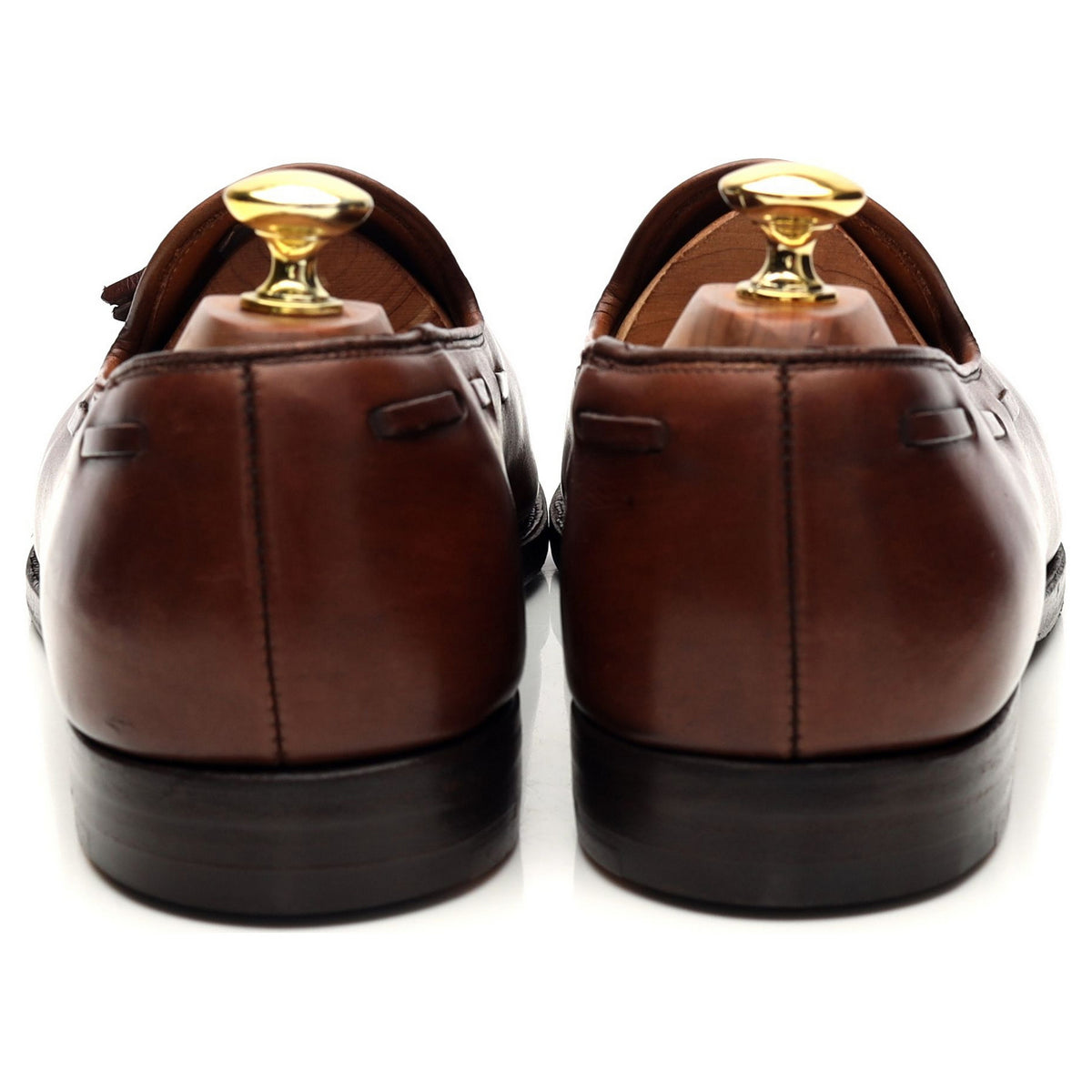 &#39;Cavendish 2&#39; Brown Leather Tassel Loafers UK 8.5 E