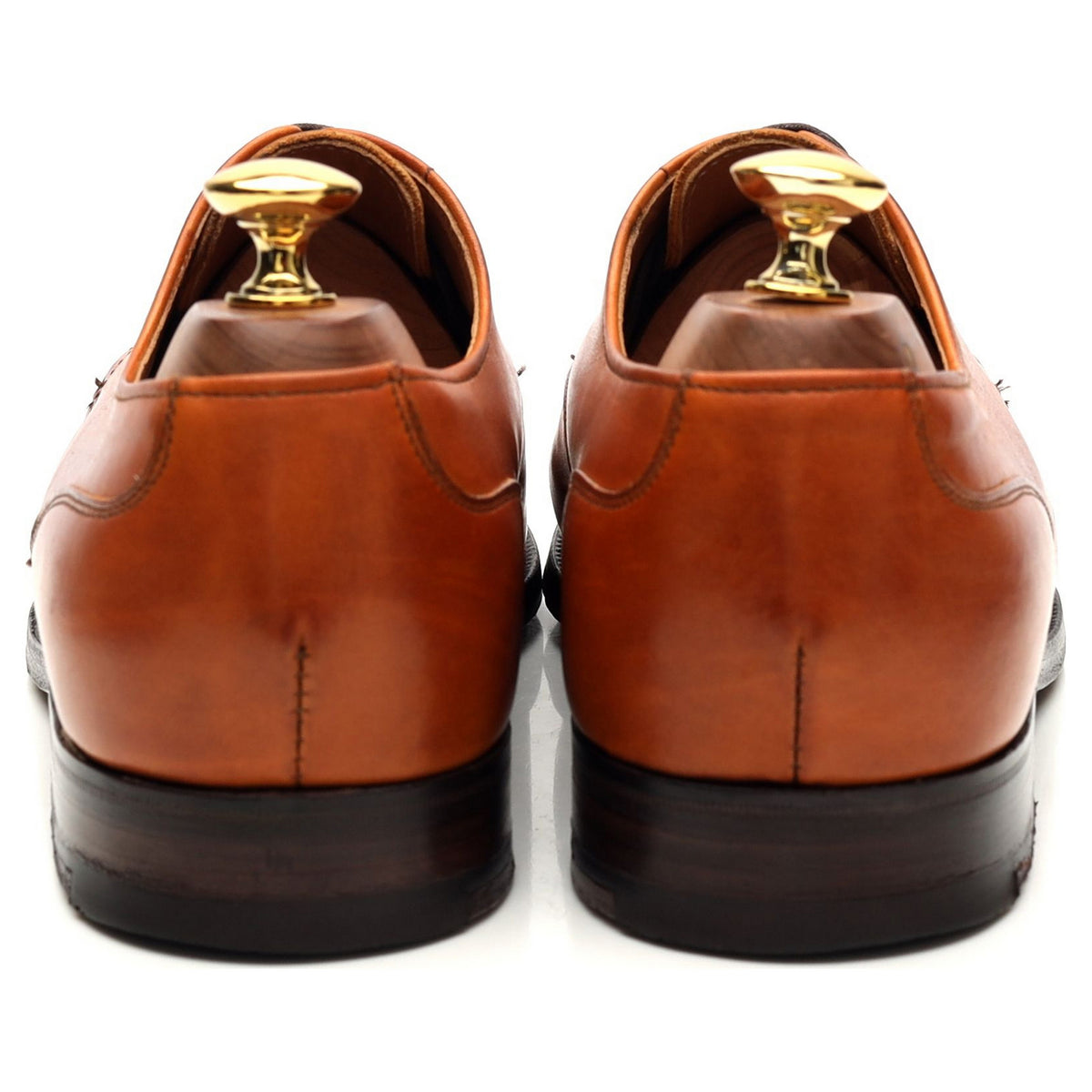 &#39;Claremont&#39; Tan Brown Leather Derby Split Toe UK 7 E