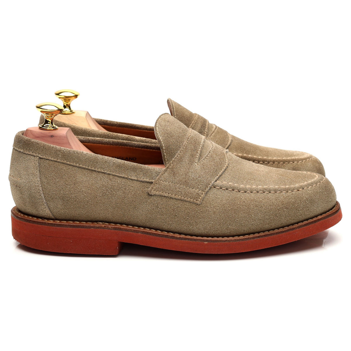 Beige Suede Loafers UK 8