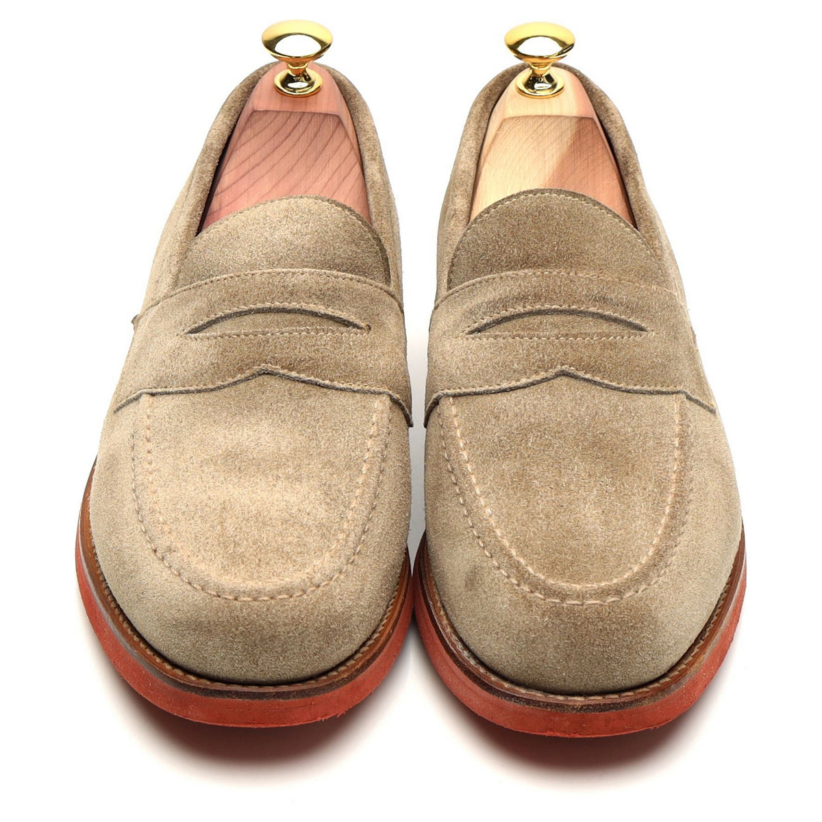 Beige Suede Loafers UK 8