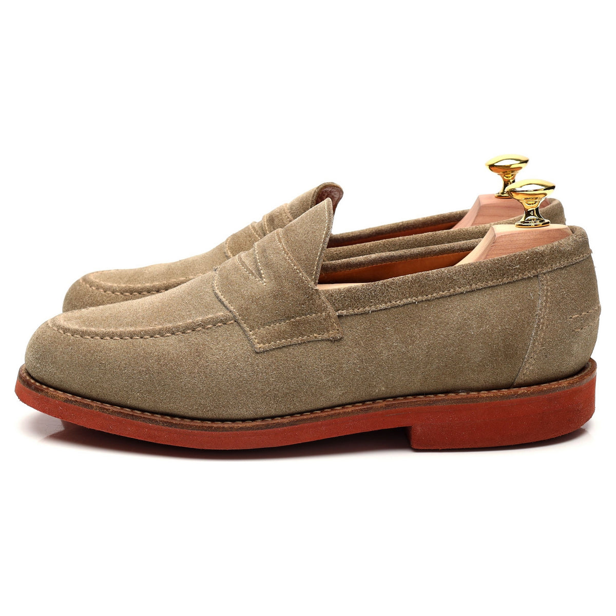 Beige Suede Loafers UK 8