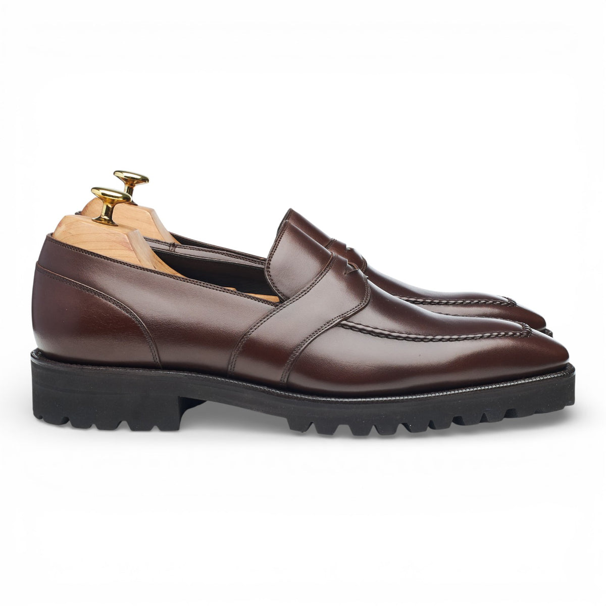 MTO 'James' Dark Brown Leather Loafers UK 8.5 E