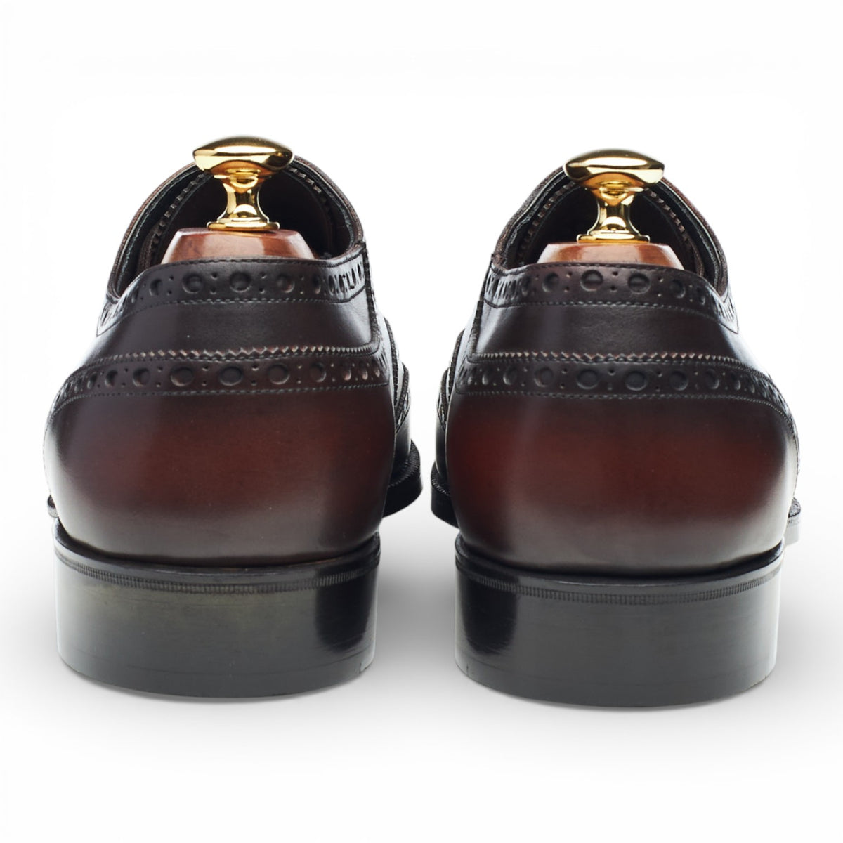 Dark Brown Patina Leather Oxford Brogues UK 9.5 E