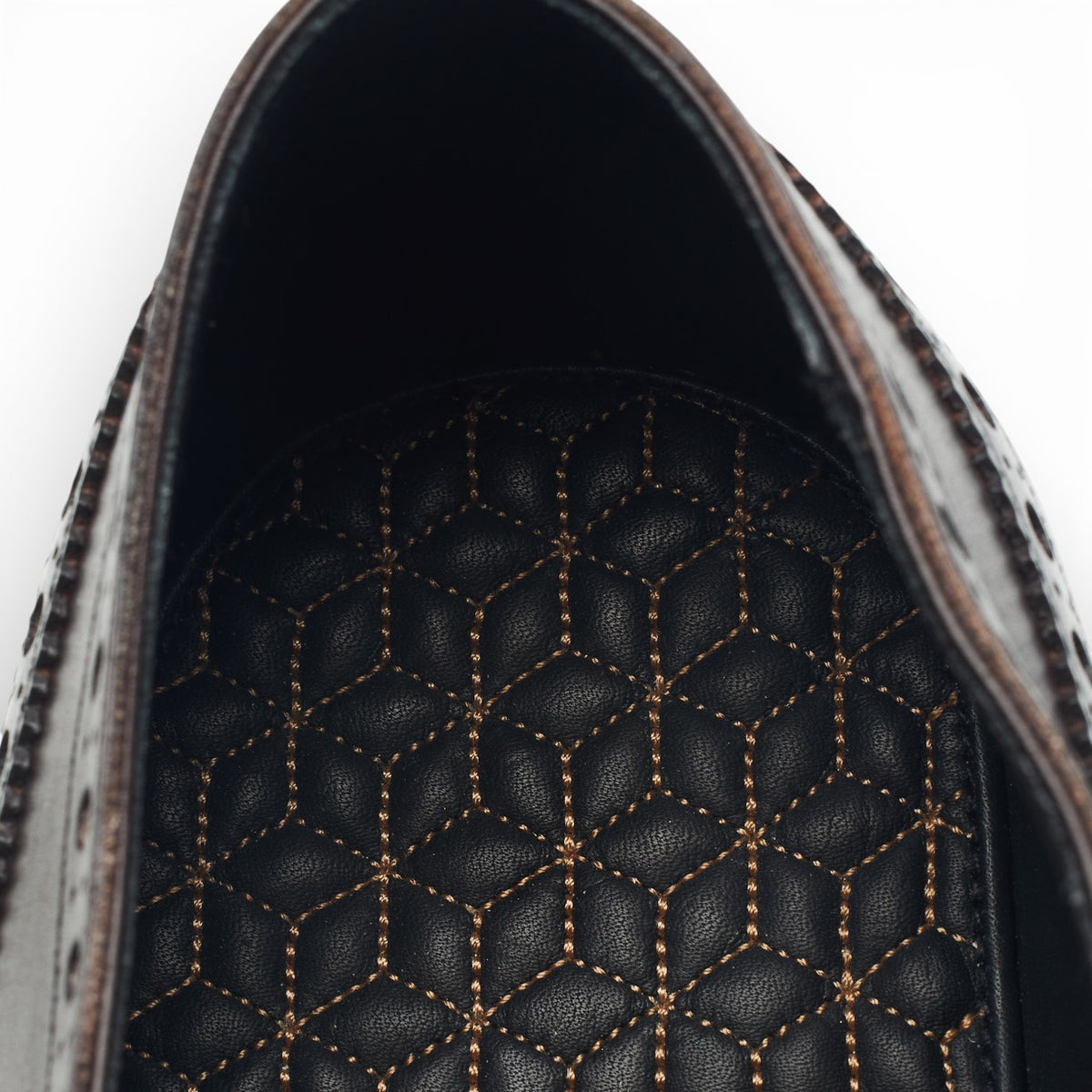 Dark Brown Patina Leather Oxford Brogues UK 9.5 E