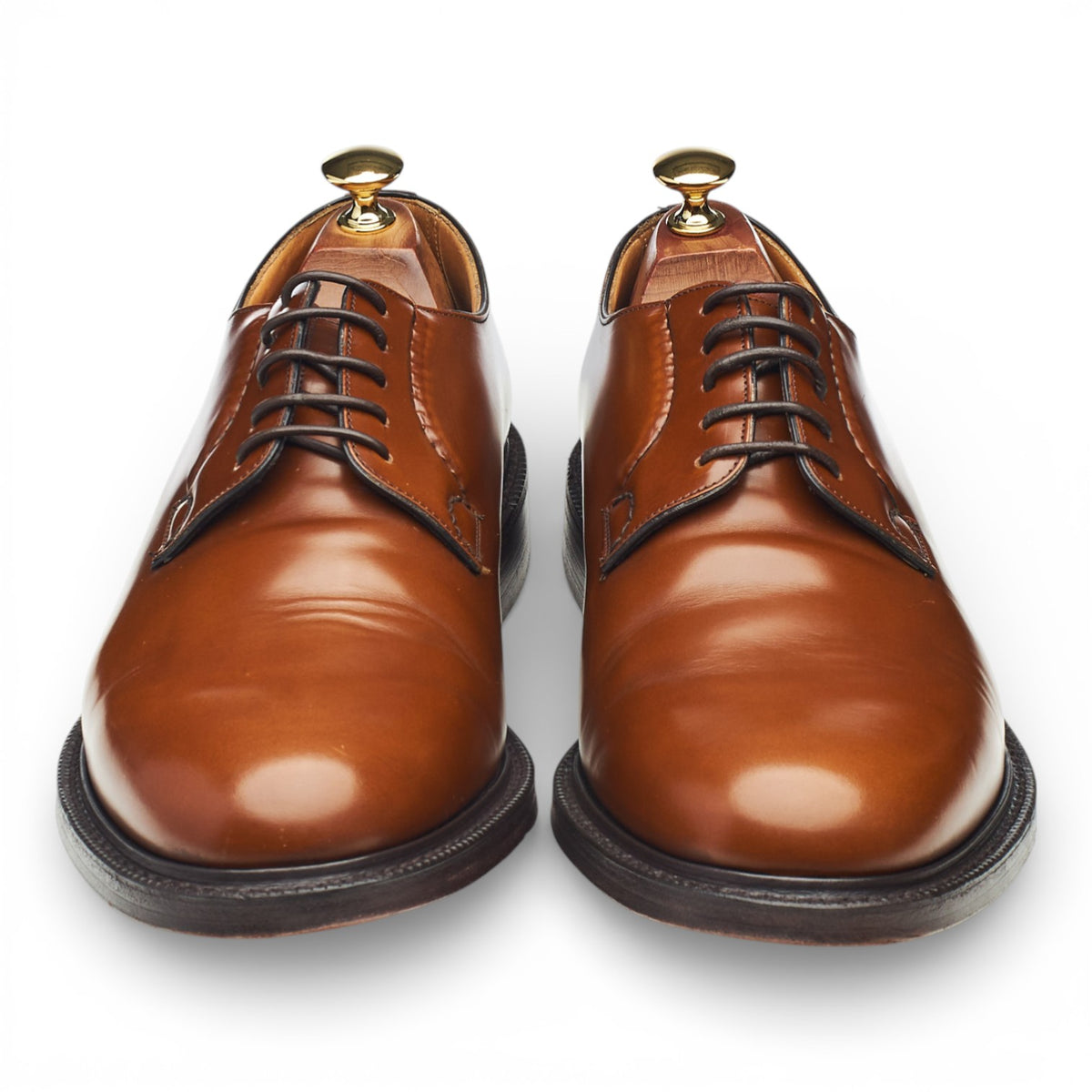 'Shannon' Tan Brown Leather Derby UK 9.5 G