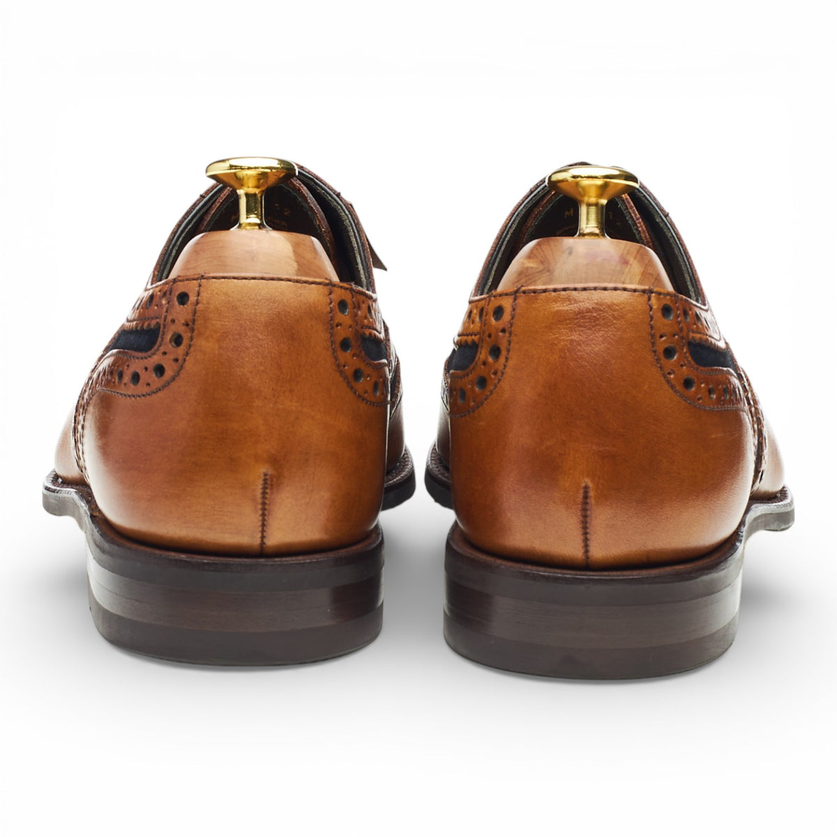 Design 'Kerridge' Tan Brown Leather Spectator Brogues UK 8 F