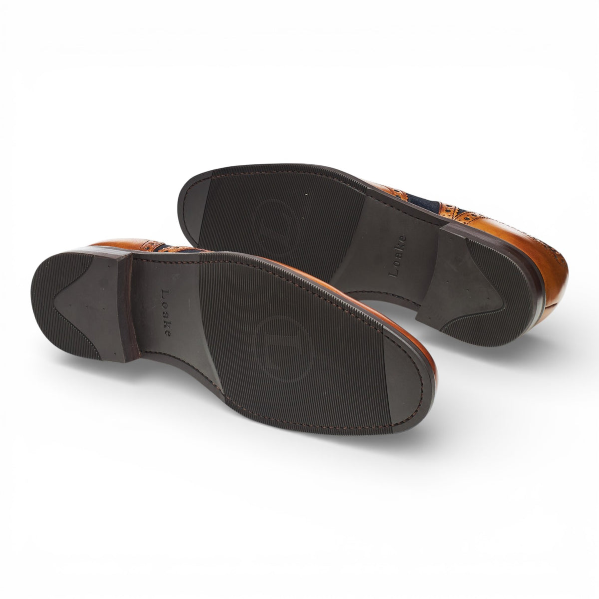 Design 'Kerridge' Tan Brown Leather Spectator Brogues UK 8 F