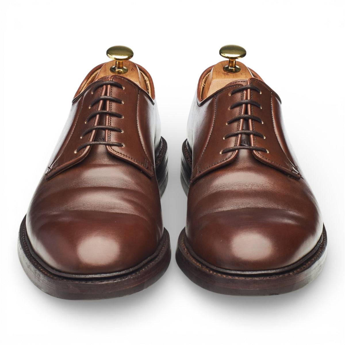 'Lanark 3' Dark Brown Leather Derby UK 8.5 E