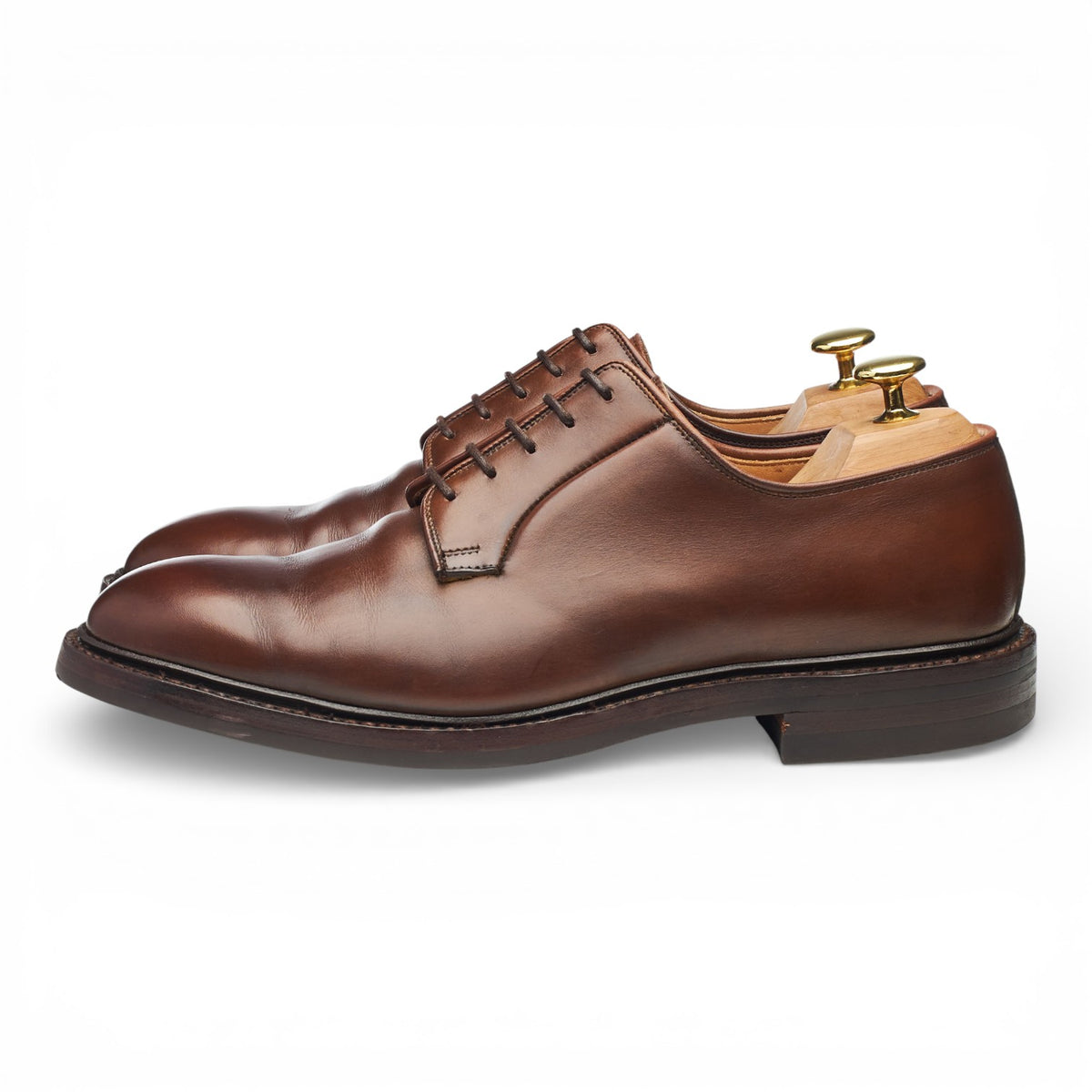 'Lanark 3' Dark Brown Leather Derby UK 8.5 E