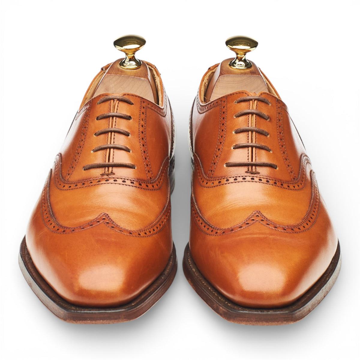 'Drummond' Tan Brown Leather Oxford Brogues UK 6 E