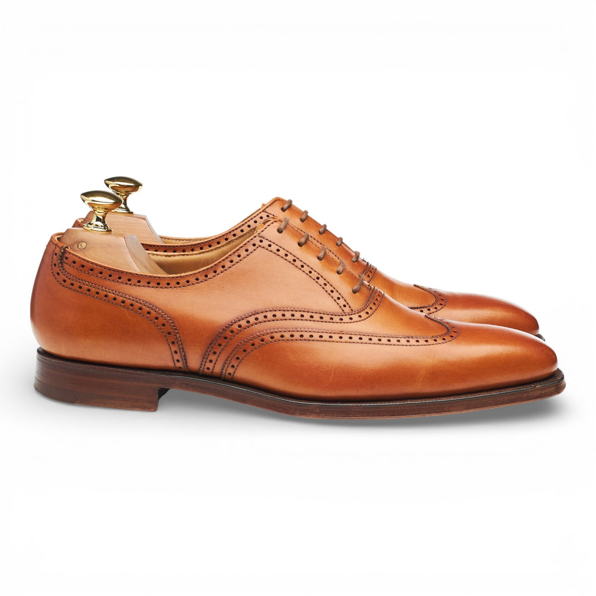 'Drummond' Tan Brown Leather Oxford Brogues UK 6 E