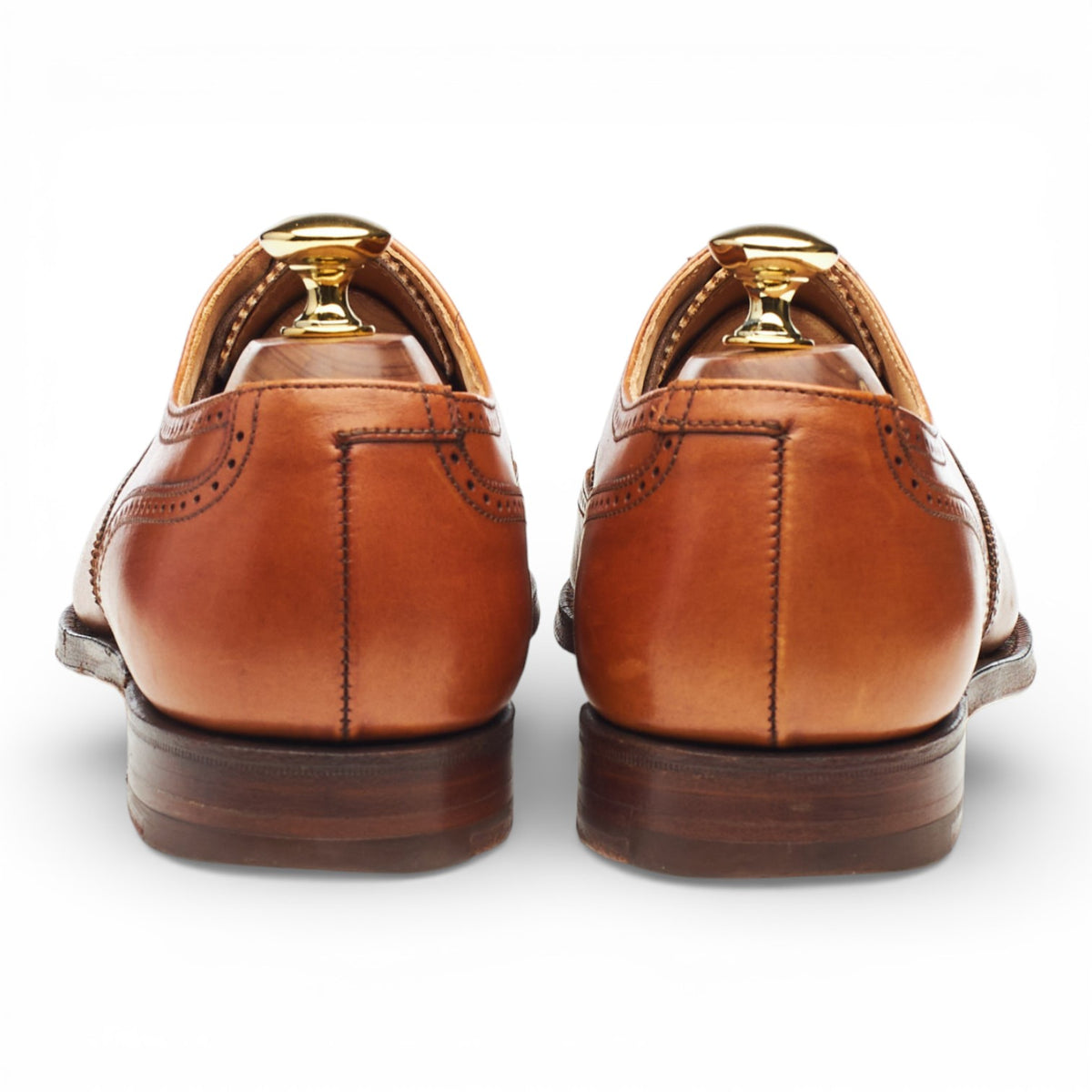 'Drummond' Tan Brown Leather Oxford Brogues UK 6 E